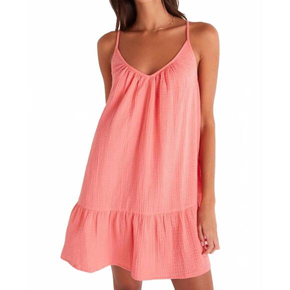 Z SUPPLY Dresses & Skirts - NEW Z SUPPLY women's amalia gauze mini dress in papaya glow